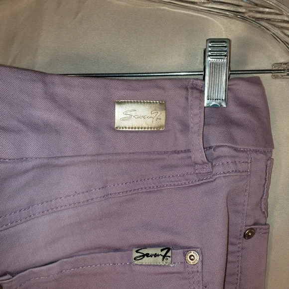 Seven7 Lilac Skinny Ankle Tummyless Denim Pants - 8 - Picture 4 of 9
